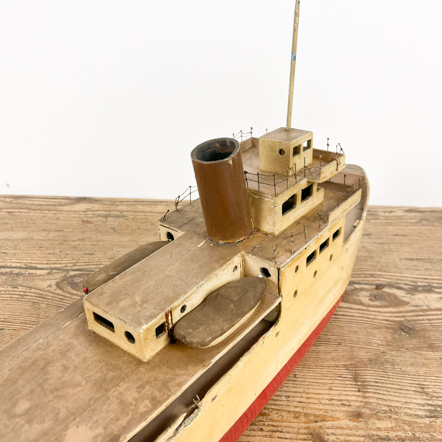 Vintage wooden boat model