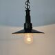 Industrial Blue Enamel Military Pendant Lamp with Cast Aluminium Top, 1960s