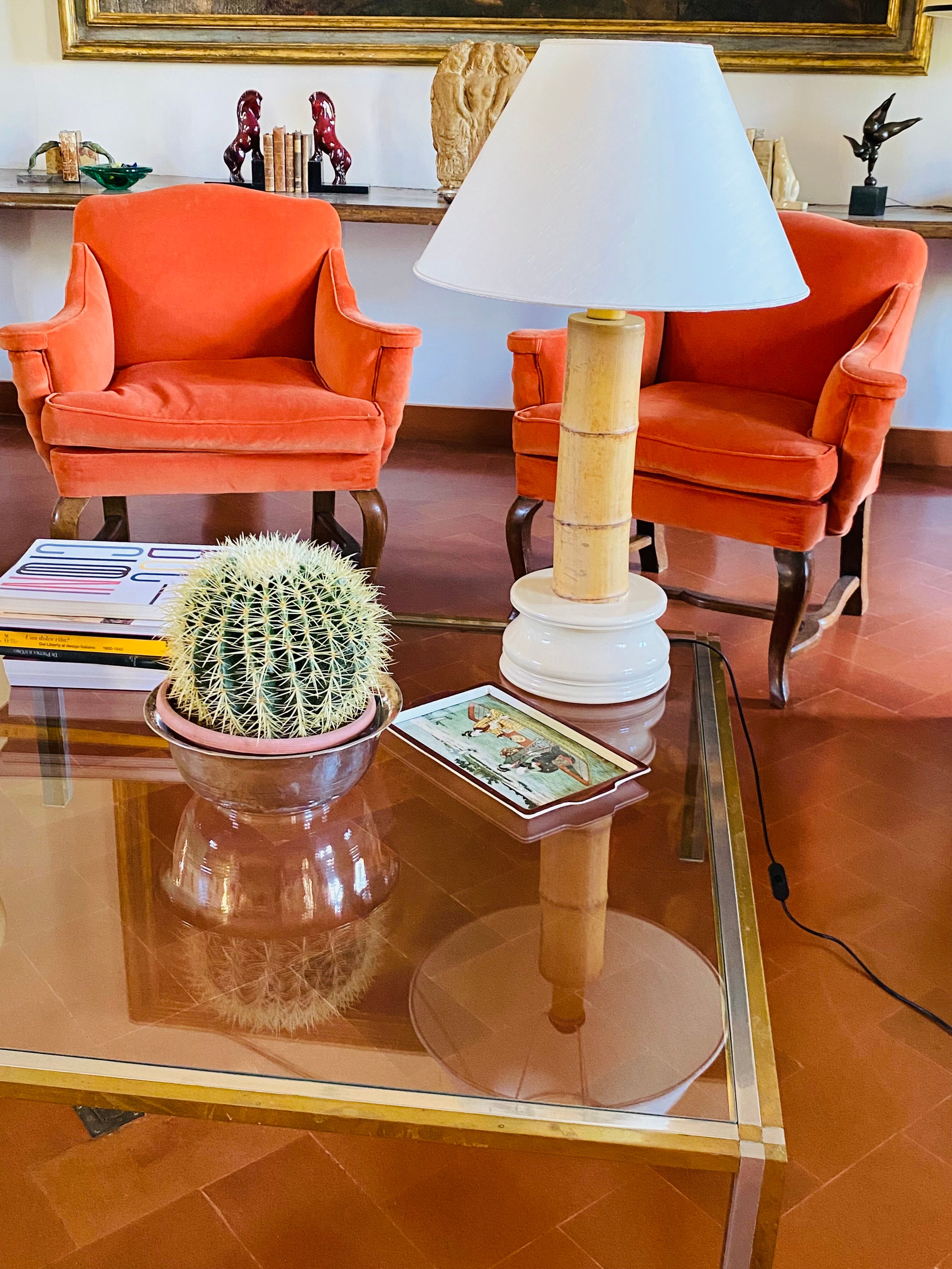 Bamboo table lamp, RCM 1867 Italy, 1970s