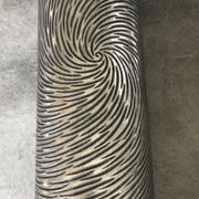 Vase tubulaire en céramique à effet de couleur argenté 39 cm