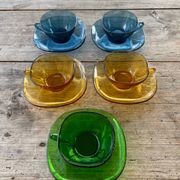 5 francais vintage/tasses à café vereco