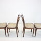 1940s set of 4 dining chairs, czechoslovakia
