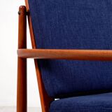 2 fauteuils lounge en teck par Arne Vodder pour Glostrup Mobelfabrik
