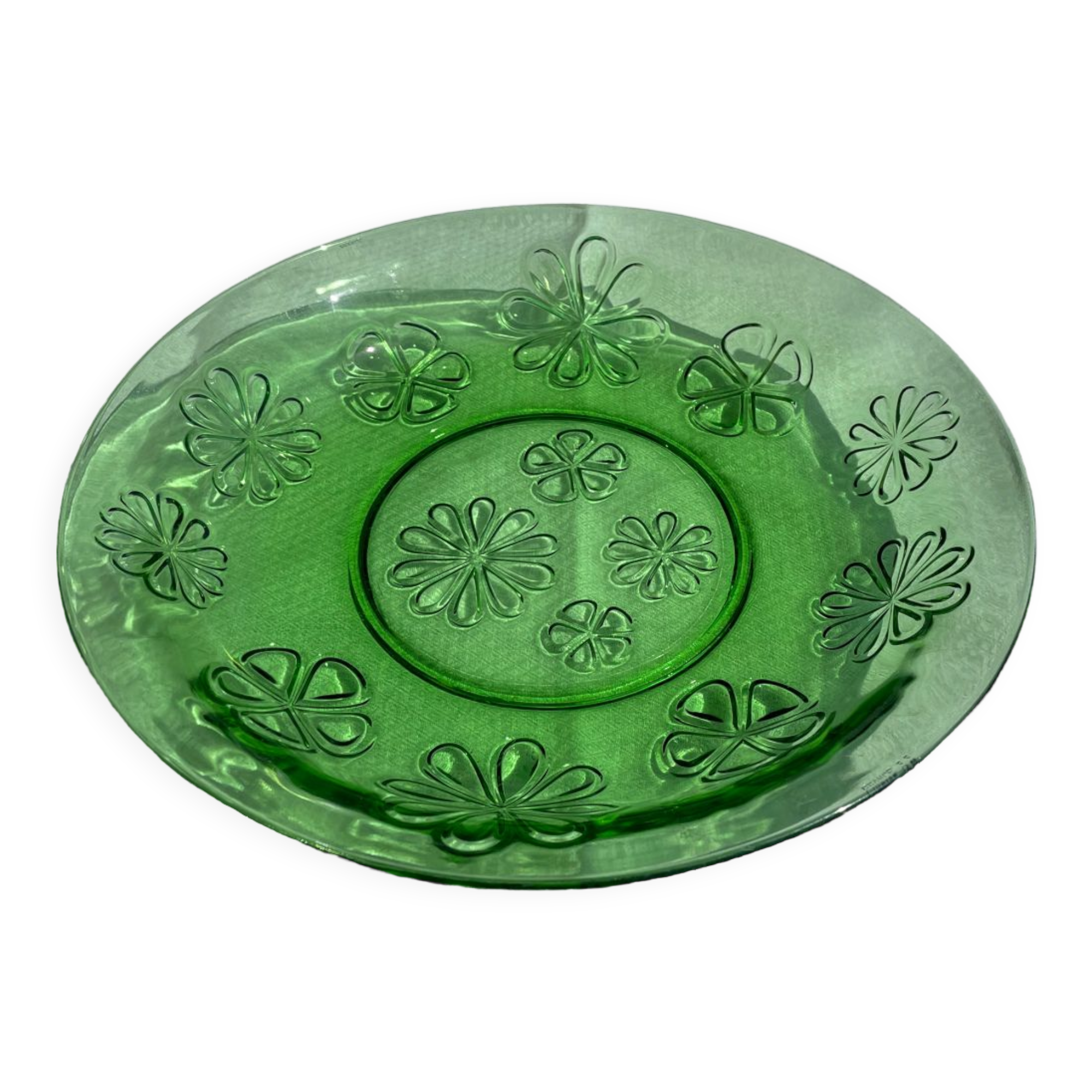 Vintage green Vereco hollow dish