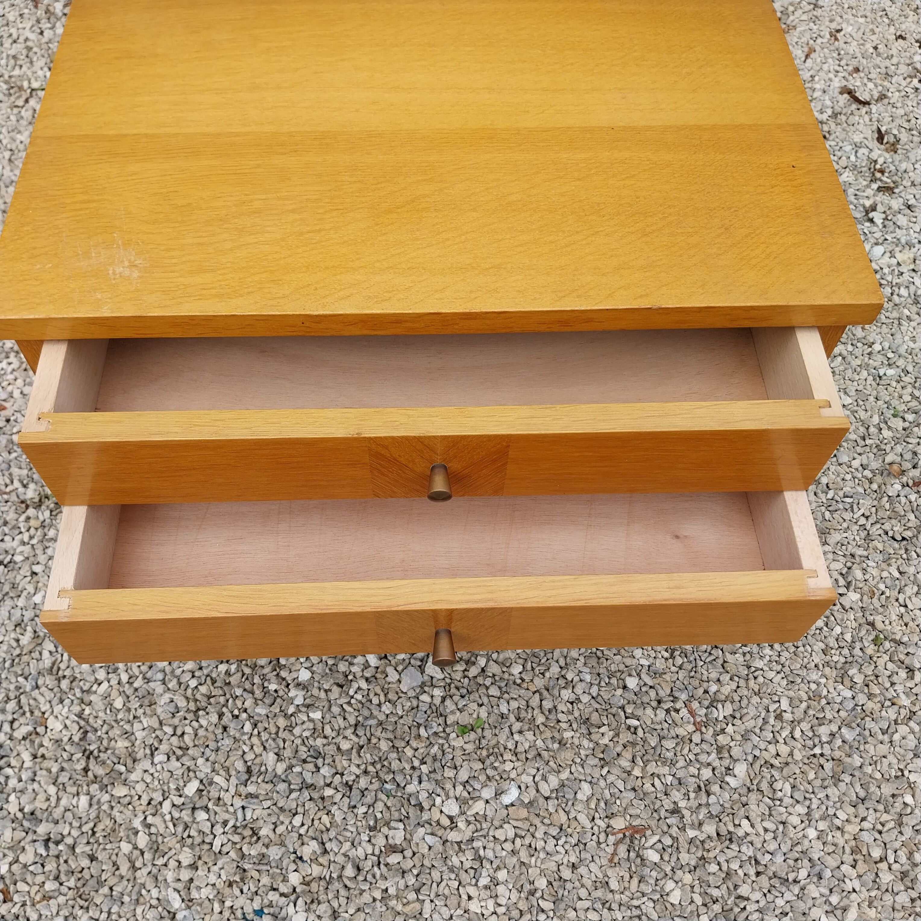 Vintage bedside table 2 drawers