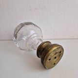 Glass and brass stair ball