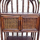 Rattan and bamboo shelf