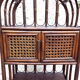 Rattan and bamboo shelf