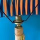 Lampadaire liseuse vintage en rotin