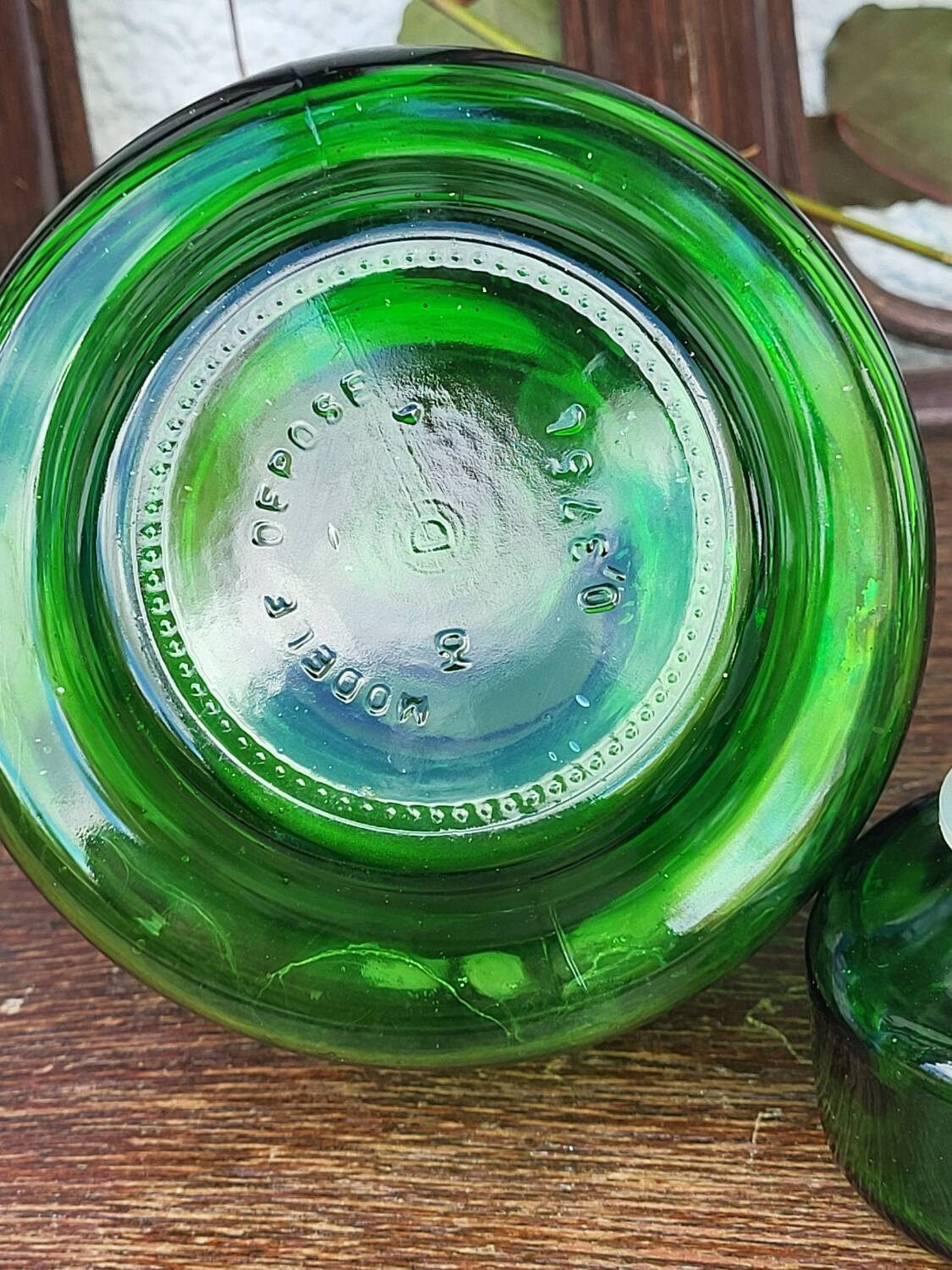 Vintage green carafe