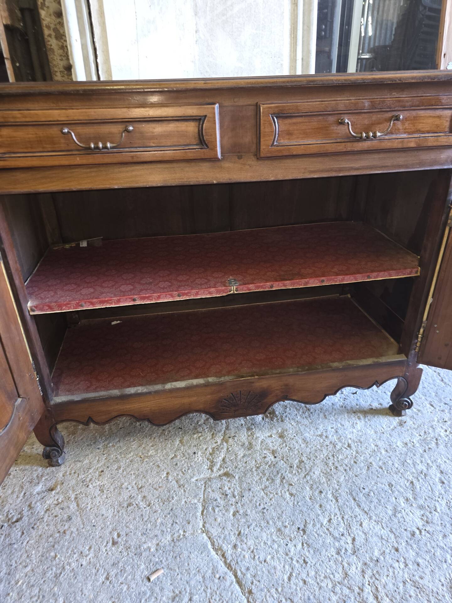 Louis XV style sideboard in cherry wood