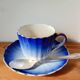 Blue cup Digoin Sarreguemines