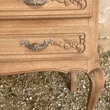 Small stripped oak chest of drawers