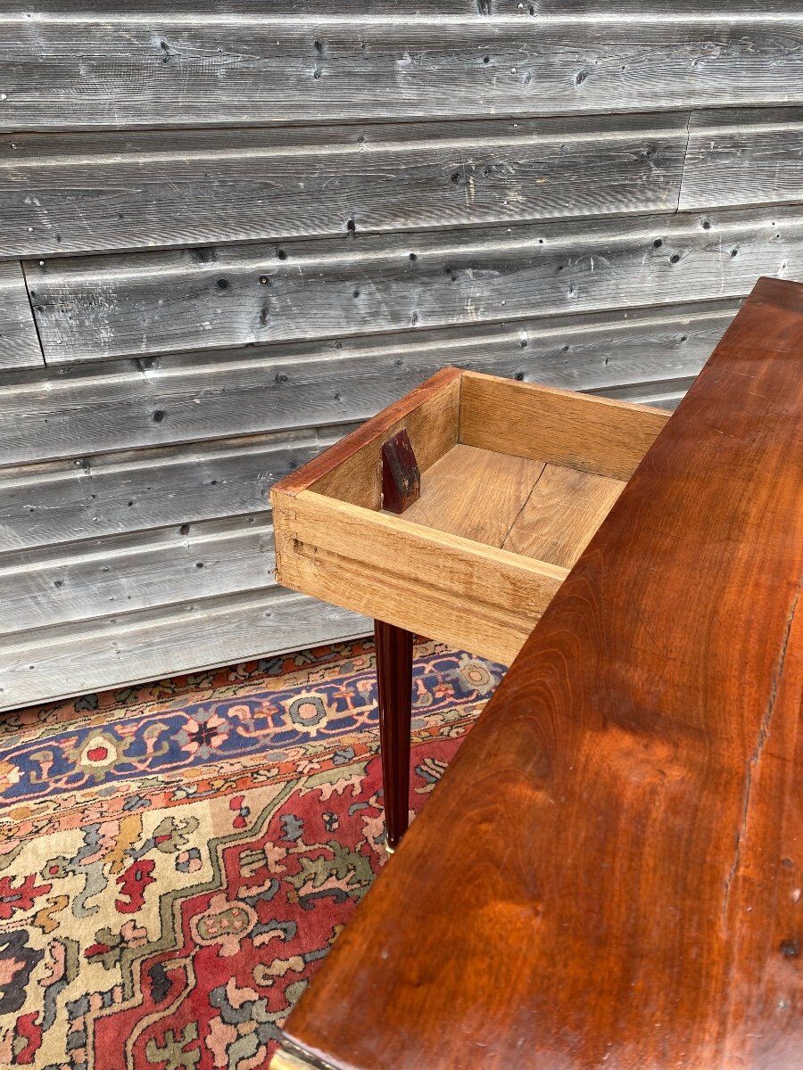 Half moon table in mahogany era Louis XVI XVIII th century
