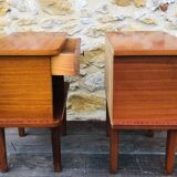 Pair of vintage bedside tables, Scandinavian style 60s