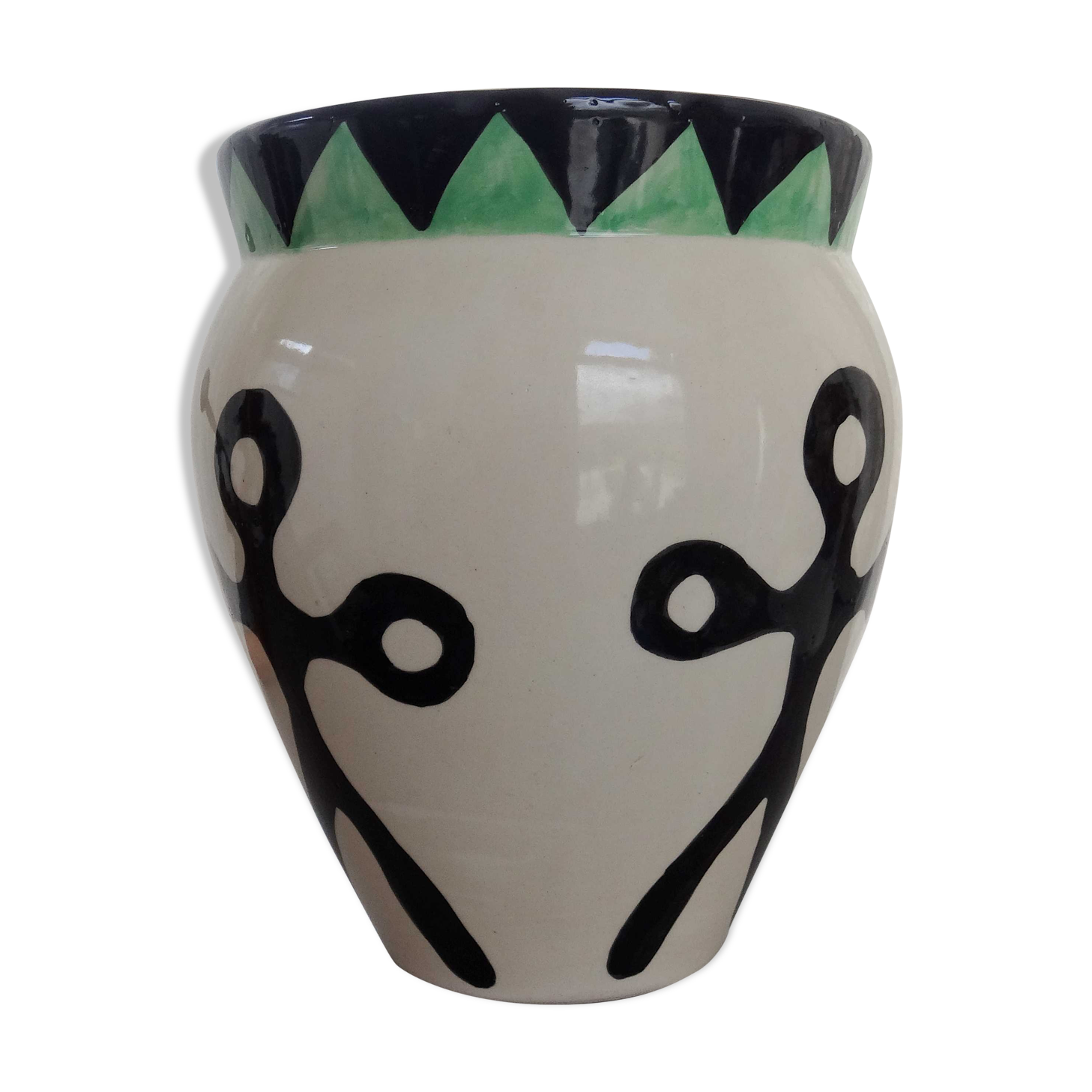 Vase ceramic ethnic patterns