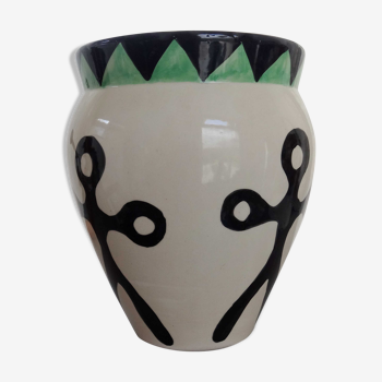 Vase ceramic ethnic patterns