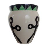 Vase céramique motifs ethniques