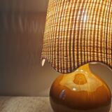 Lampe Gaston en céramique marron
