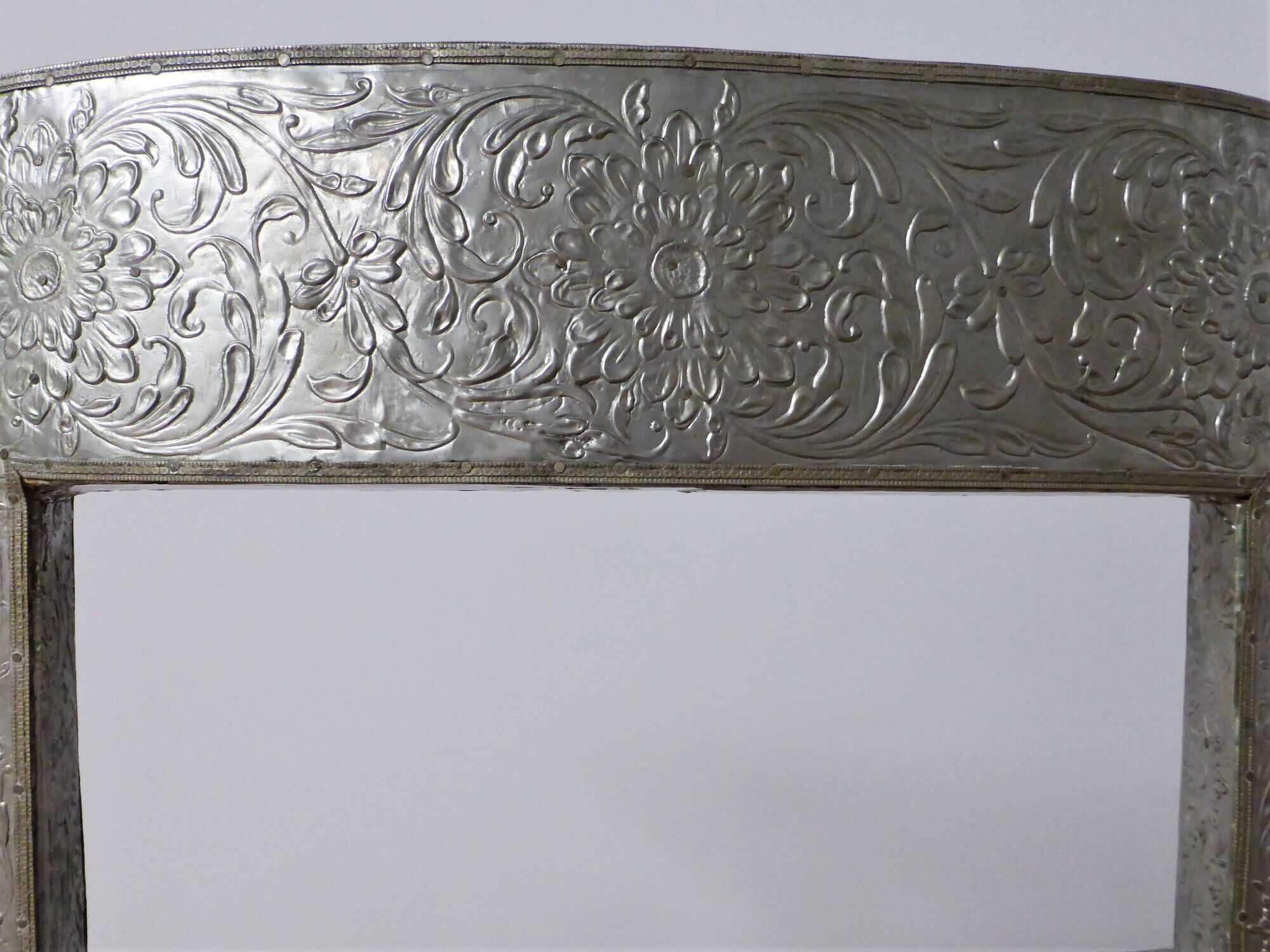 Vintage silver metal chair