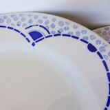 6 dessert plates from Gien, Pervenche model
