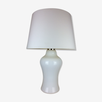 Opaline table lamp 70s space age foot baluster