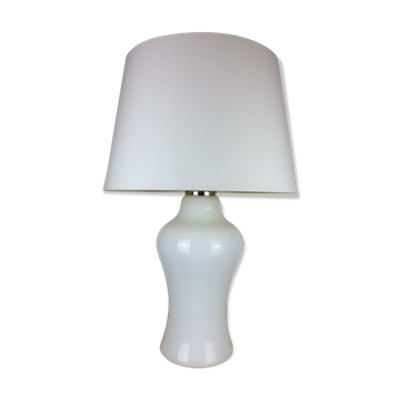 Opaline table lamp 70s space age foot baluster