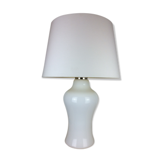 Opaline table lamp 70s space age foot baluster