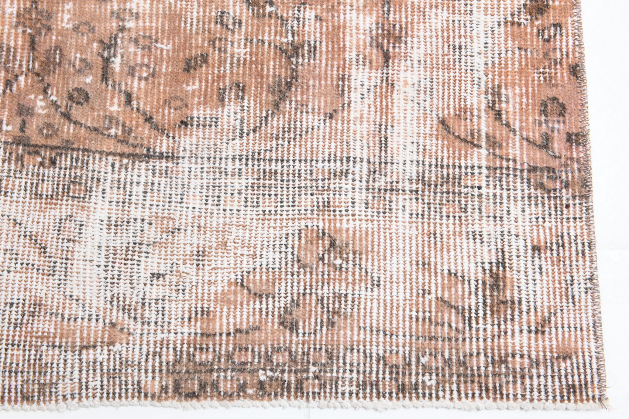 Handmade floral turkish runner rug