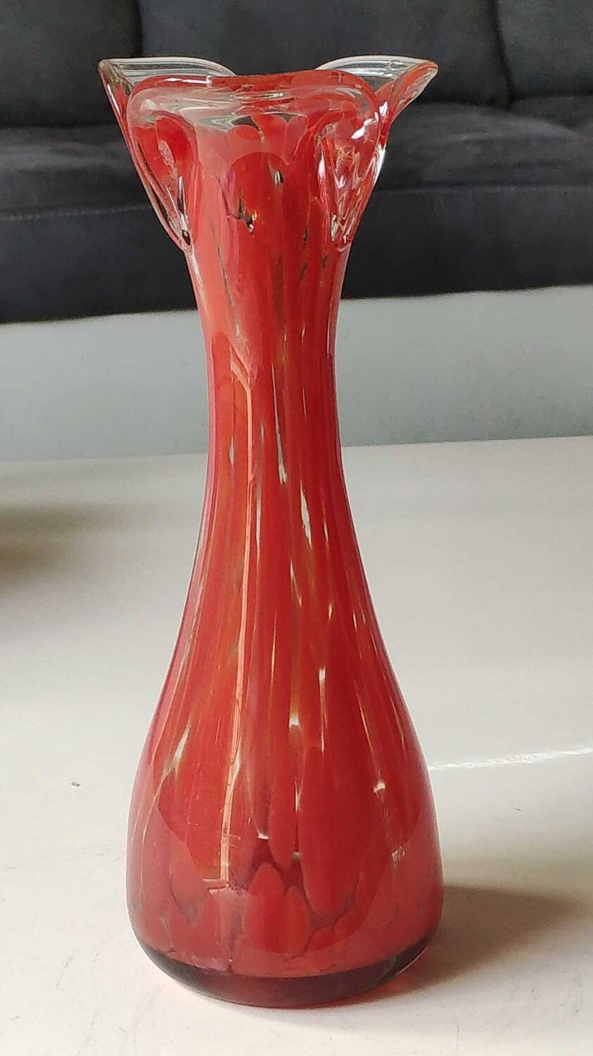 Murano style floral vase
