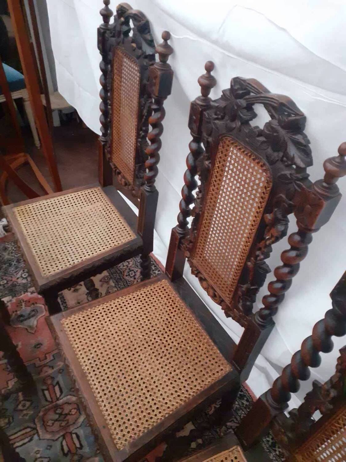 5 Louis XIII style chairs