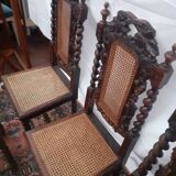 5 chaises style Louis XIII