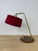Vintage wood and brass lamp, 1950s