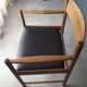1960s solid cherry wood chair with armrest