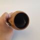 Denbac art deco enamelled ceramic sandstone vase