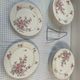 Series of 12 porcelain dessert plates decorated with flowers Bernardaud Limoges