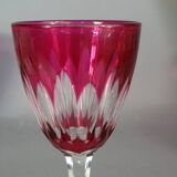 Baccarat: 1 lined crystal wine glass with high leg, 19 cm. 7 available B794