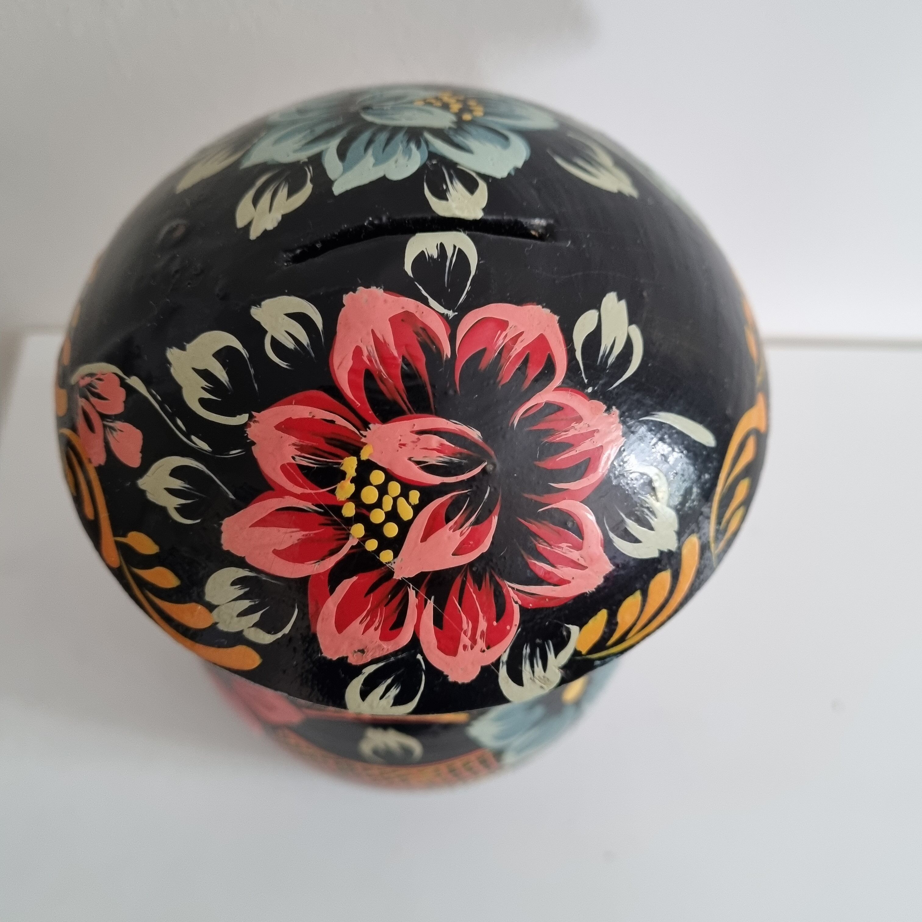 Wooden box vintage painted décor