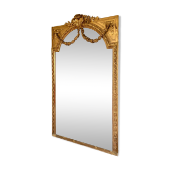Très grand miroir ancien Louis-Philippe 186x114 cm
