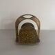 Heavy bronze magazine rack, mid-century modern, 1960, Italy