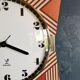 Clock silent rectangular vintage wall pendulum "Jaz copper pink"