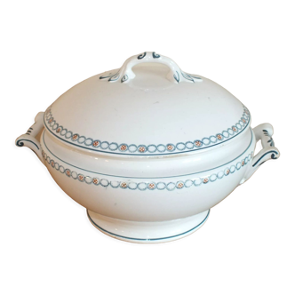 Old tureen Longwy service Spring Border