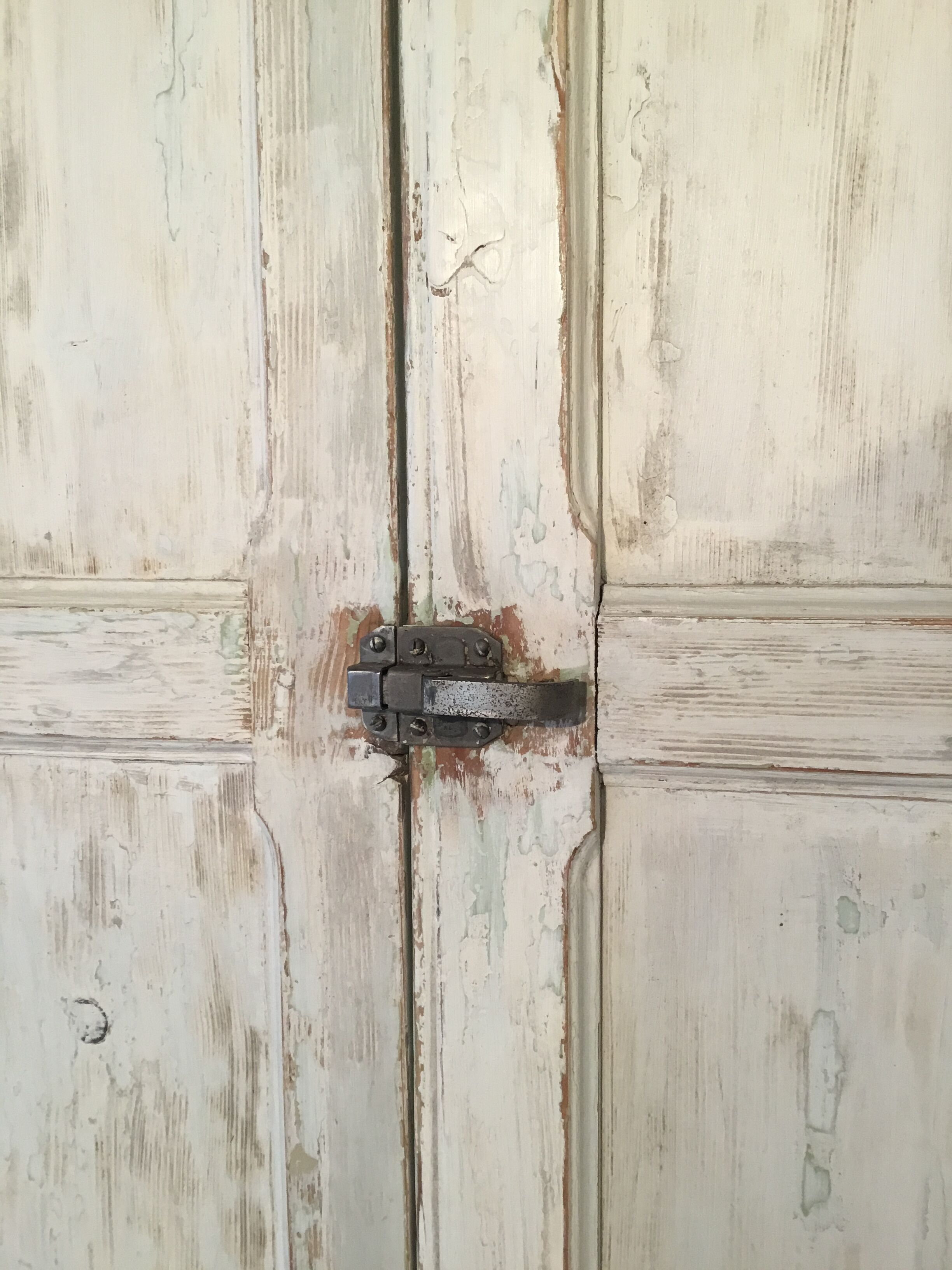 White patinated wardrobe