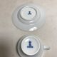 Series 6 cups old kaiser ceramic white + flowers vintage designs