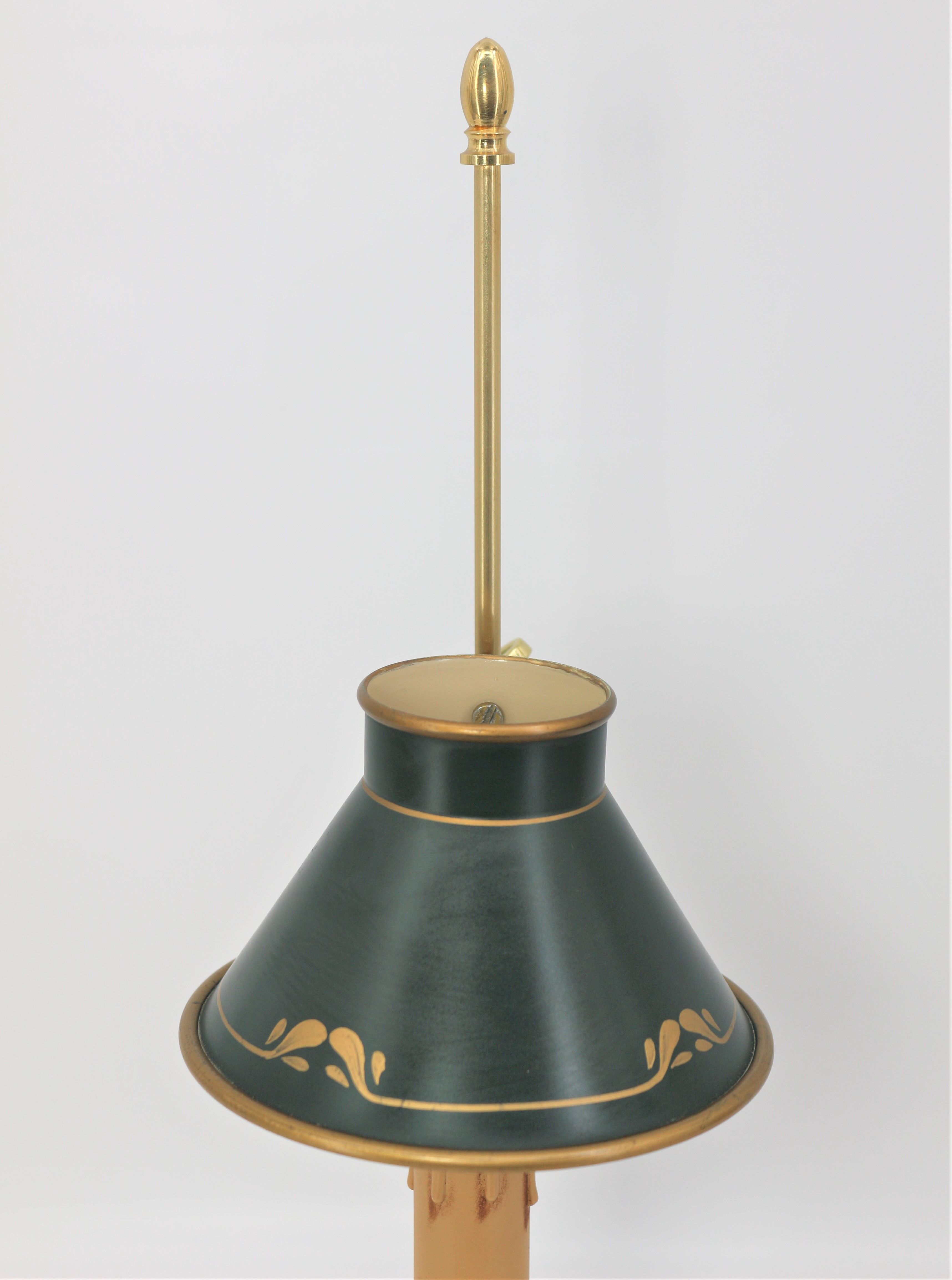Bottled water bottle in the style of empire bronze conical lampshade