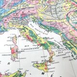 Old map of Europe 43x43cm from 1950