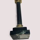 Empire bronze lamp base, marble and patinated sheet metal, 20th century