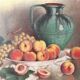 Still life with fruits, oil on canvas circa 1920