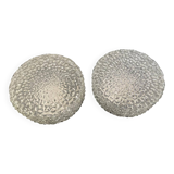 Pair of RZB molded glass ceiling lights, 1960s. Germany