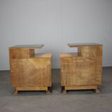 Pair of bedside tables mid-century by Jindřich Halabala, Czechoslovakia, 1950s